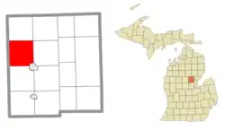 Location within Gladwin County