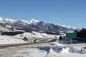 U.S. 285 entering Saguache County from the north