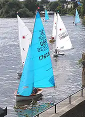 Enterprises and Lasers racing on the river Thames