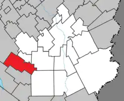 Location within Beauce-Sartigan RCM.