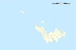 Map of Saint Barthélemy showing location of airport