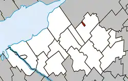 Location within Nicolet-Yamaska RCM.