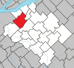 Location within Bellechasse RCM.