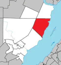 Location within Charlevoix-Est RCM