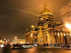 St. Isaac's Cathedral at night