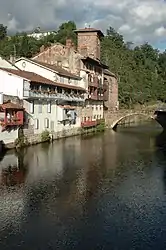 Old bridge over river Nive