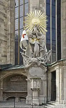 Monument in Vienna, near St. Stephen's Cathedral