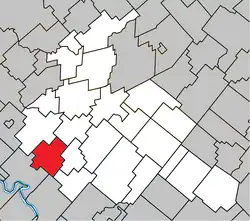 Location within Arthabaska RCM.