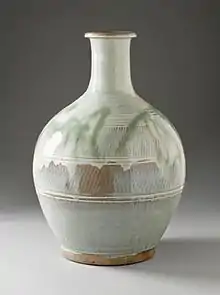 Onta ware sake bottle (tokkuri), 19th century, Edo period