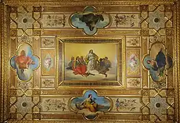 "Civilization educating the nations" by Giacomo Casa, ceiling of the Sala del Senato