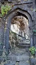 Rock cut steps