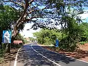 View from the village, road to the Seminary.