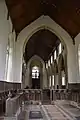 View west from sanctuary, showing misericords