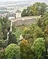 Salzburg city wall - west of the Castle.