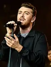 Singer Sam Smith performing