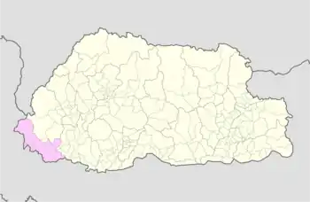 Location of Dophoogchen Gewog