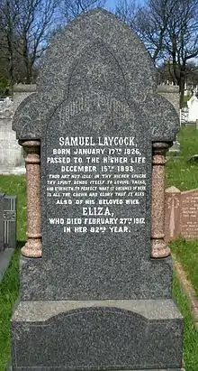 Samuel Laycock's grave