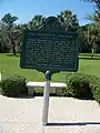 Marker for the state historic park