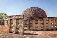 Sanchi Stupa No.2, the earliest known stupa with important displays of decorative reliefs, c. 125 BCE