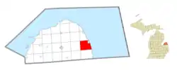 Location within Huron County