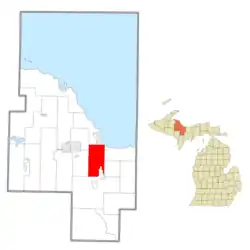 Location within Marquette County