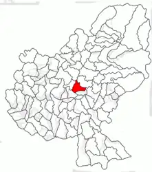 Location in Mureș County