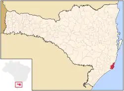 Location in Santa Catarina state