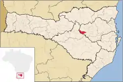 Location in Santa Catarina, Brazil