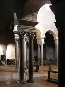 Roman Composite columns of the Church of Santa Costanza, Rome, originally built as a mausoleum to house the tomb of Constantina, daughter of Roman emperor Constantine the Great, unknown architect, 2nd quarter of the 4th century