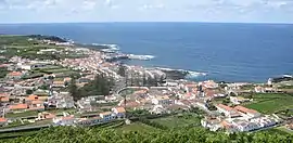 The civil parish of Santa Cruz das Flores, as seen from Monte da Ajuda, looking to the northeast