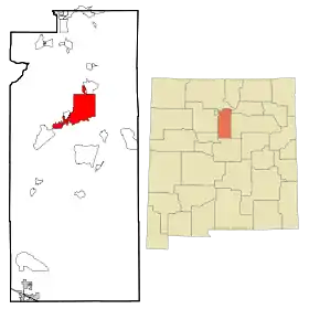 Location in Santa Fe County, New Mexico