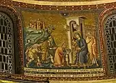 Mosaic, Santa Maria in Trastevere, Rome, by Pietro Cavallini, 13th century