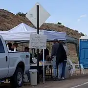 Aid station for pilgrims