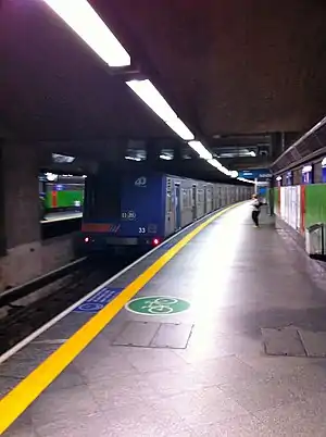 A train on Line 1 of Sao Paulo Metro in 2010