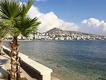 Promenade with the beach