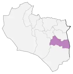 Location of Sarbisheh County in South Khorasan province