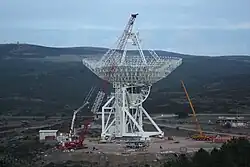 The Sardinia Radio Telescope (SRT) under construction