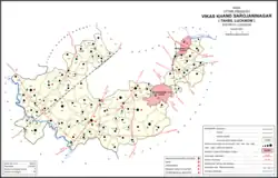 Map showing Ahmamau (#553) in Sarojaninagar CD block