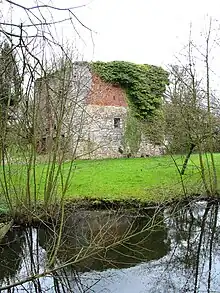 Donjon van Sars-la-Bruyère en ensemble van donjon en omliggend terrein