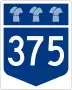 Highway 375 marker