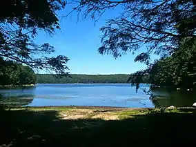 Saugatuck Reservoir from the Saugatuck Trail in Centennial Watershed State Forest