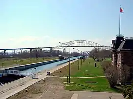 Exterior view of the Sault Ste. Marie Canal