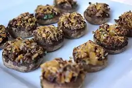 Sausage-stuffed mushrooms