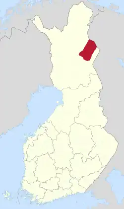 Location of Savukoski in Finland