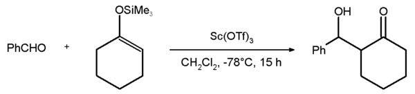 Sc(OTf)3-mediated aldol condensation