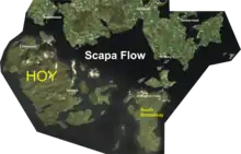 Aerial photograph of Scapa Flow