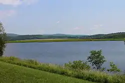 Lake and mountains in Monroe Township