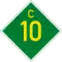 C10 road shield}}