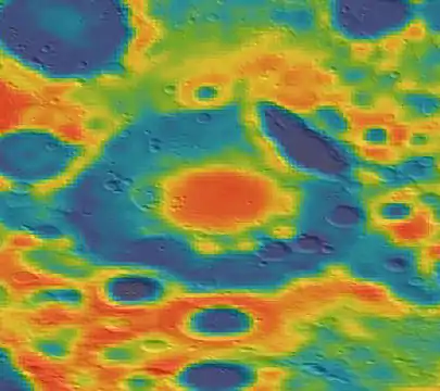 Gravity map based on GRAIL