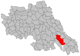 Location in Iași County